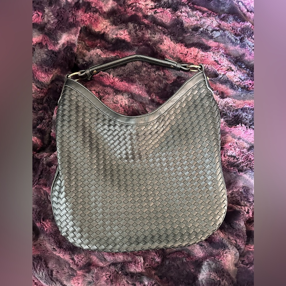 Black weaved Hobo